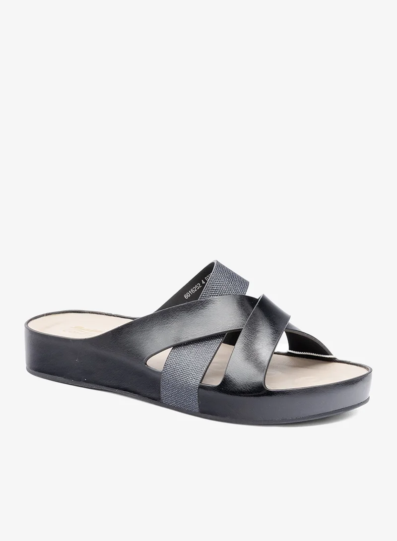 Bata Cross‑Strap Slide Sandals