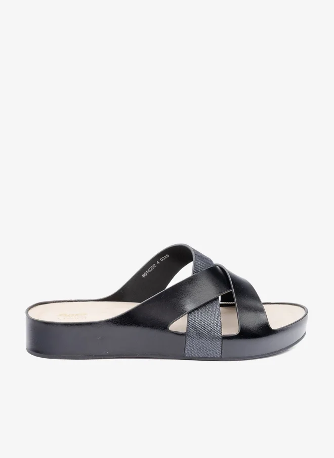 Bata Cross‑Strap Slide Sandals