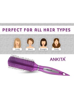 Ankita Ankita Hair Brush with Nylon Bristle, All-Purpose, Colors May Vary (A7) by Chhavi Creation  - Image 4