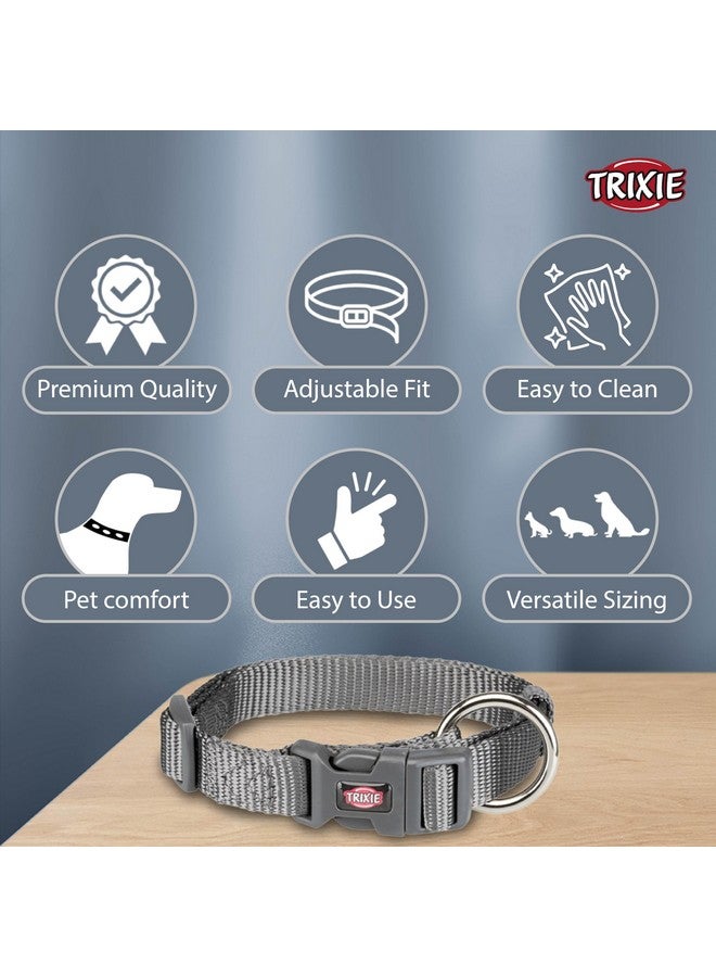 تريكسي طوق فاخر | طوق نايلون للكلاب قابل للتعديل مع مشبك بلاستيكي للإغلاق | متين ومقاوم للتمزق، مفيد في التدريب الأساسي لكلبك - 40-65 سم/25 مم، L-XL، جرافيت (عبوة من 3 قطع) - Image 3