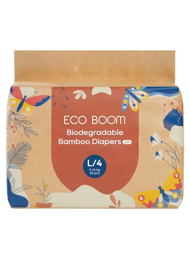 Eco boom حفاضات إيكو بوم مقاس 4، حفاضات من فسكوز البامبو، مستدامة، تعبئة ورقية - Image 1