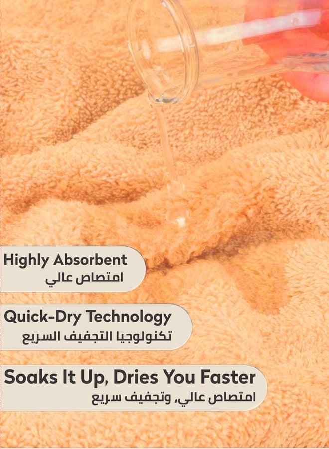 دايس مناشف حمام قطن فاخرة - كبيرة، فائقة النعومة، سريعة الامتصاص والجفاف - طقم 2 قطعة - Image 3