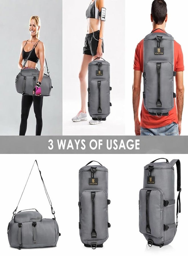 FADAK Polyester 45 cm Black Gym Bag, Shoulder Bag, and Sports Bag for Men & Women with Separate Shoe compartments Waterproof Bag Backpack Gym Bags (Sky Green) - Image 3