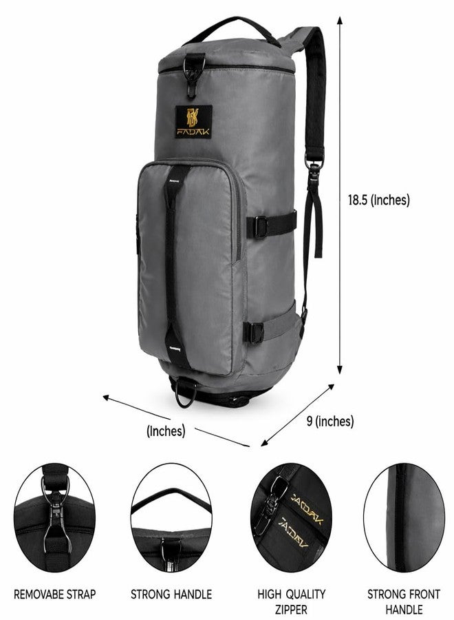 FADAK Polyester 45 cm Black Gym Bag, Shoulder Bag, and Sports Bag for Men & Women with Separate Shoe compartments Waterproof Bag Backpack Gym Bags (Sky Green) - Image 4