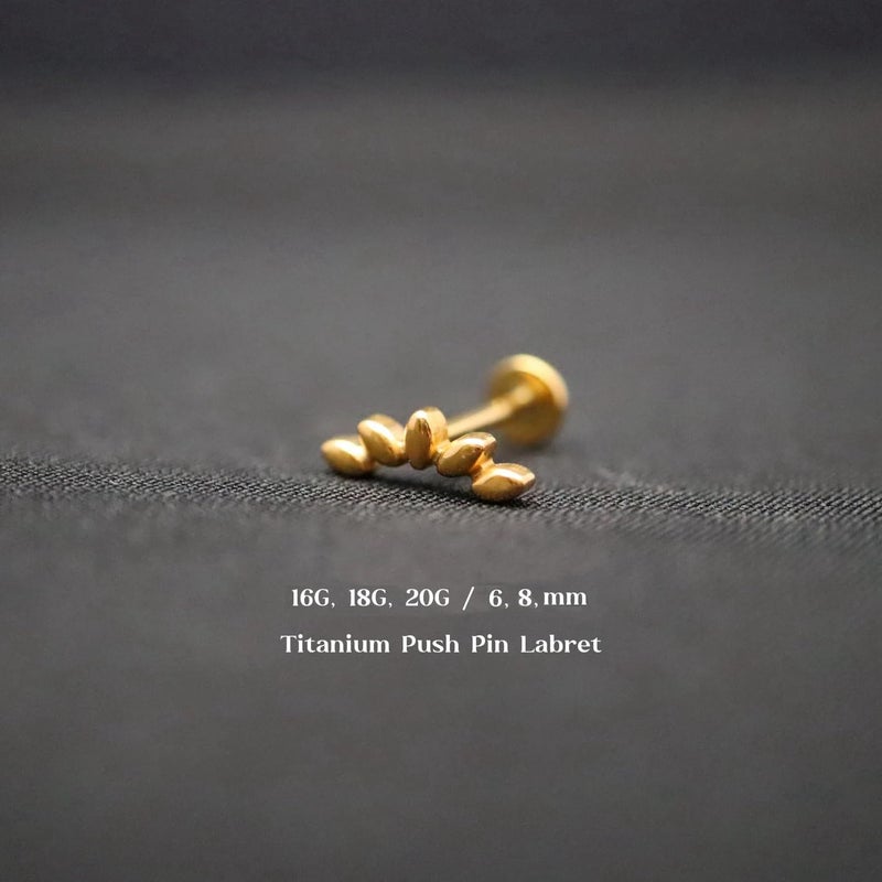 NONTAI Dainty Climber Stud Earrings, Titanium 16G Flat Back Earrings, Threadless Cartilage Tragus Conch Piercing Helix Stud - Image 5