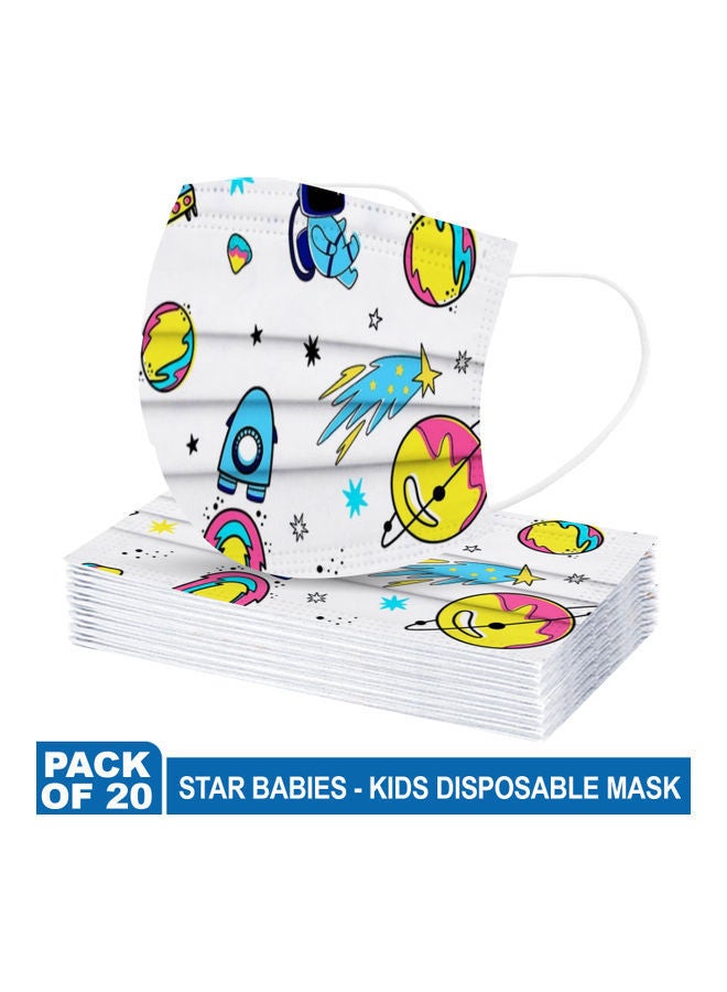 NIBEMINENT 20-Piece Space Printed Disposable Mask Set - Image 1