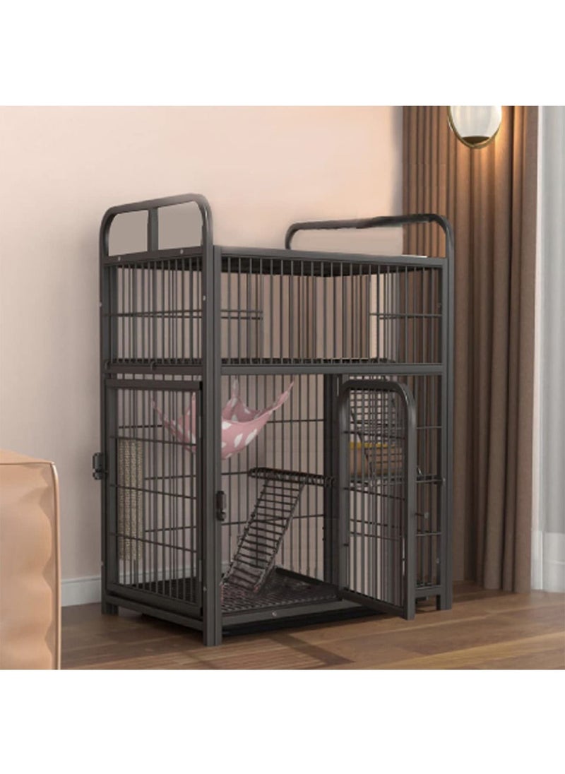 GT-Wheel Pet Cage Playpen Box Kennel Crate with Hammock Wheels and Removable Tray for Cats and Dogs  - Image 1