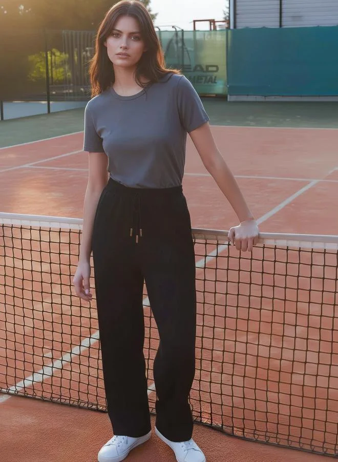 Styli Wide Leg Jogger With Side Pocket