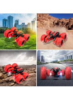Swift Remote Control Car 4WD 2.4 GHz Electric Race Stunt Car 360 Double Side Flips RC Car 1:20 High Speed Off-Road Vehicle Radio Controlled Racing Car for Boys & Girls, Red  - Image 5