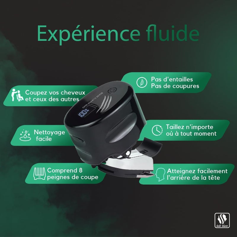 Skull Shaver Beast Clipper Duo - Home Haircut & Grooming Kit - Durable Steel Blades - Cordless Operation - Adjustable Combs - Designed for Men & Women - Image 2