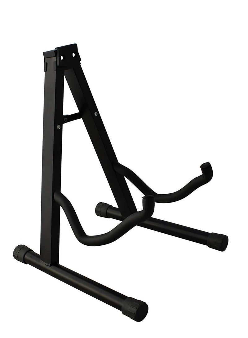 Generic Universal Musical Instrument Stand, Foldable A-Frame, Adjustable Steel Holder for Guitar, Bass, Ukulele, Violin, Black - Image 1
