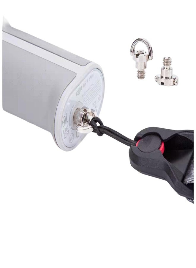 GetZget برغي حلقة D مقاس 1/4 من GetZget® متوافق مع DJI Rs 4 mini gimble، و Pocket 3/2/ 1، و Osmo 360، و Insta 360 X5/ X4/ X3، و DSLR و Action Supports 1/4 بوصة لتركيب ملحقات حامل حزام الكاميرا. - Image 2