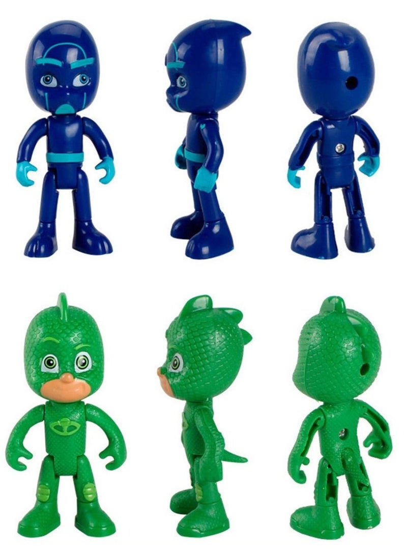 Generic - 10 Pcs Set PJ Masks Toys Doll With Scooter Box Catboy Owlette Gekko Figure Toys - Image 1