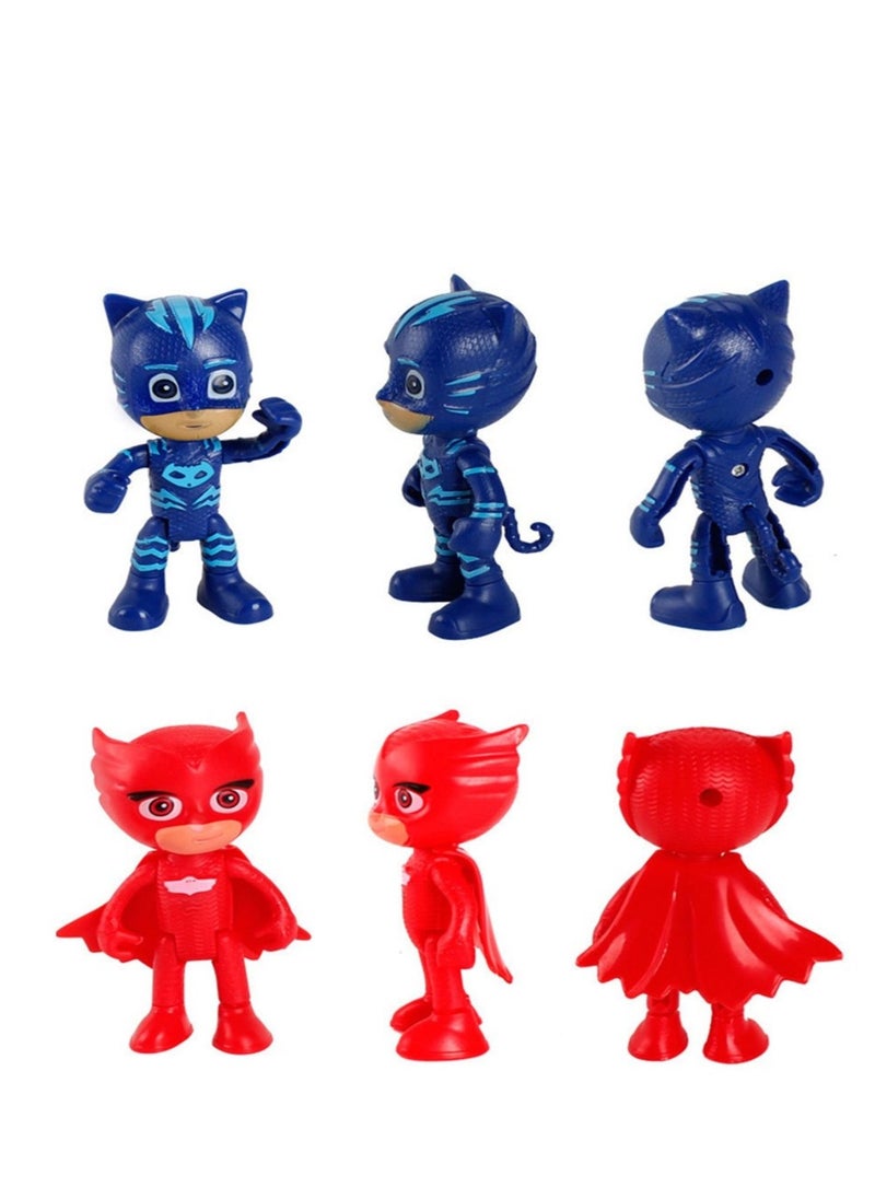 Generic - 10 Pcs Set PJ Masks Toys Doll With Scooter Box Catboy Owlette Gekko Figure Toys - Image 1