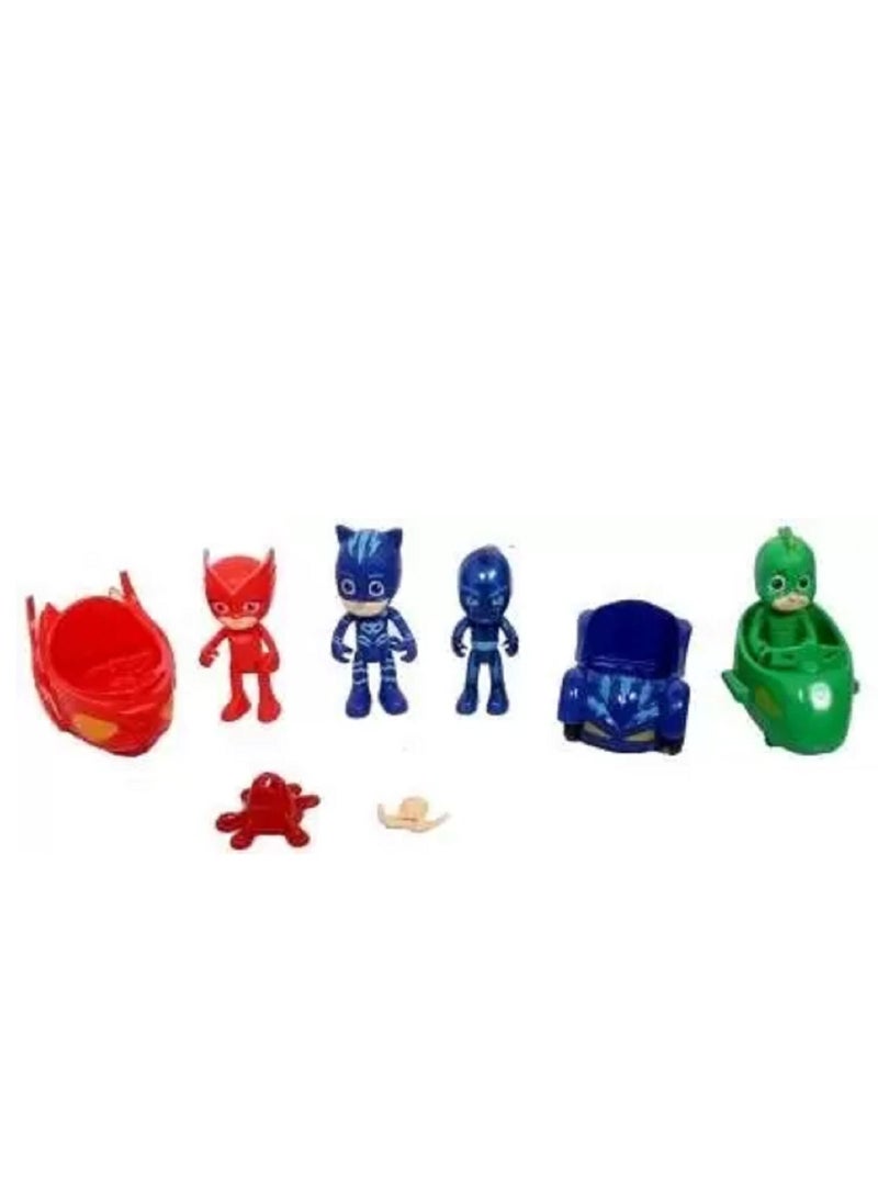 Generic - 10 Pcs Set PJ Masks Toys Doll With Scooter Box Catboy Owlette Gekko Figure Toys - Image 1