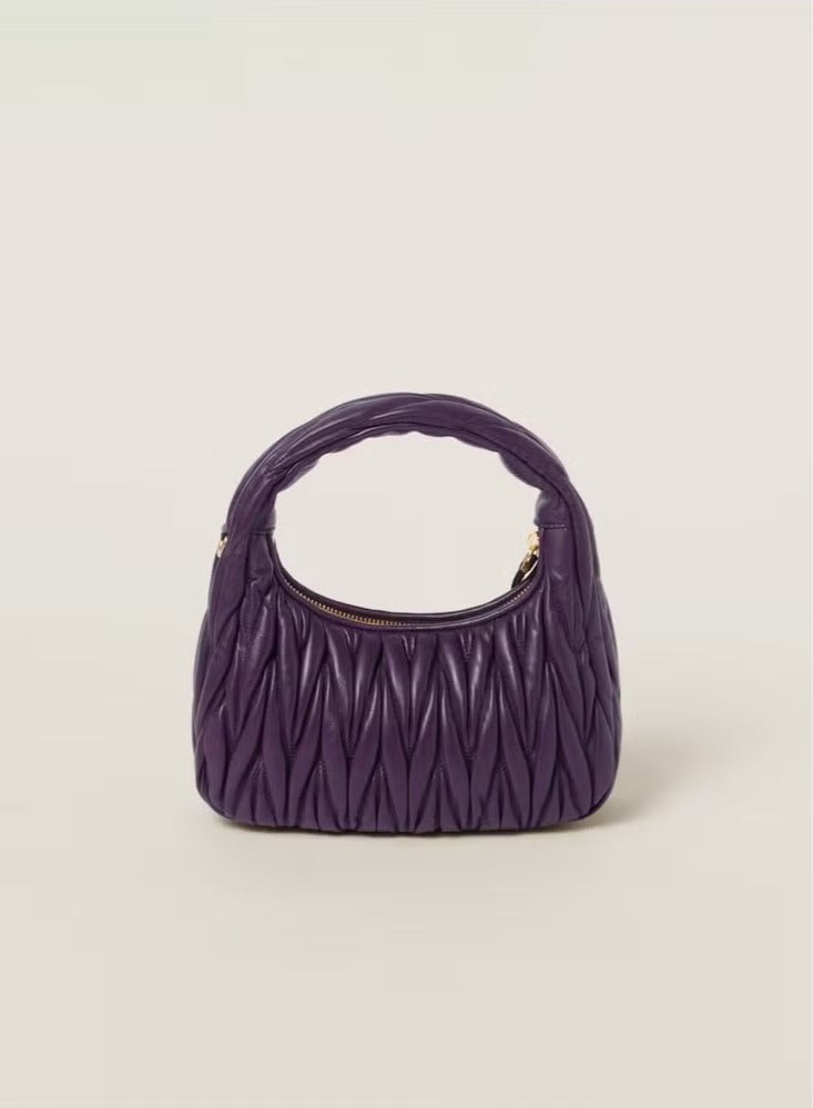 Miu Miu Miu Miu Wander Quilted Nappa Leather Hobo Crossbody Shoulder Bag - Image 5