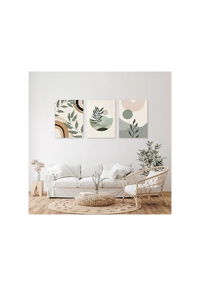ASTRDECOR Sage Green Boho Wall Art Set of 3 - Image 3