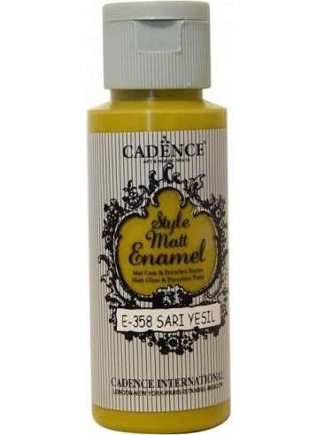Cadence - Ovenable Enamel Glass - Ceramic and Porcelain Paint 358 - Yellow Green 59 Ml - Image 1