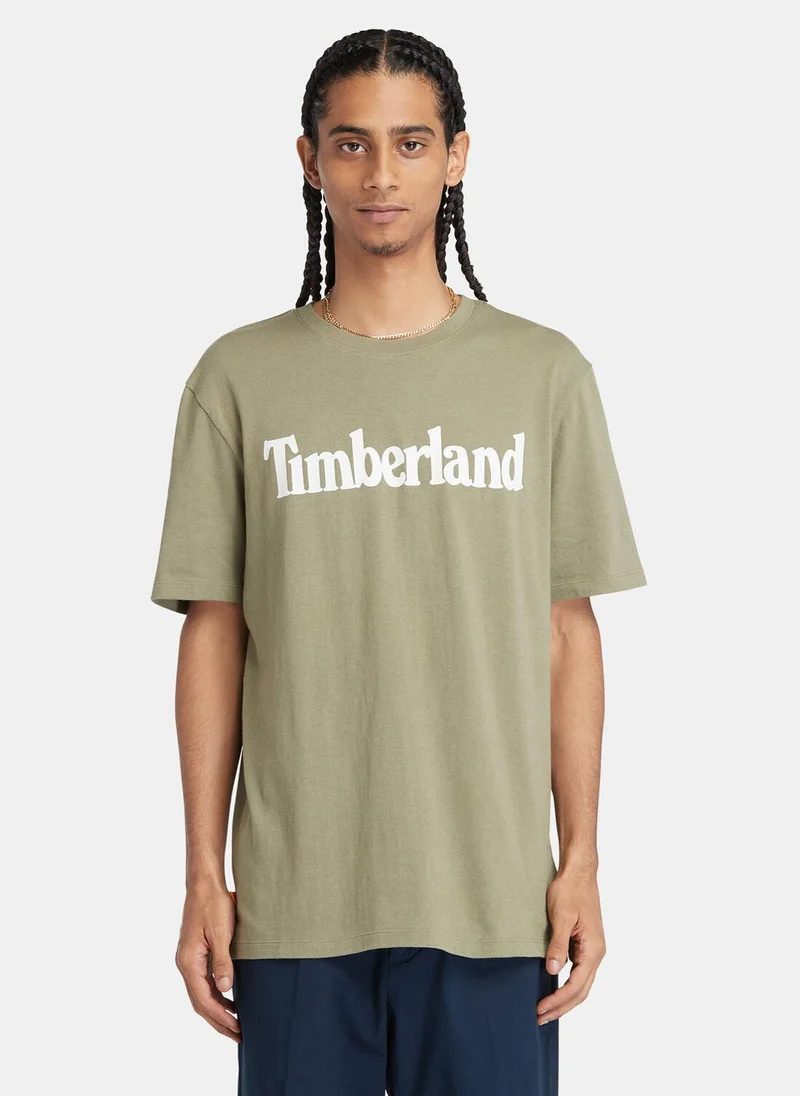 Timberland Men's Linear Logo Non-Ringer T-Shirt