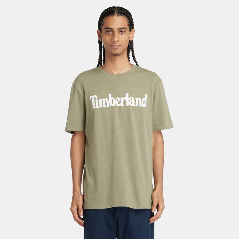 Timberland Men's Linear Logo Non-Ringer T-Shirt