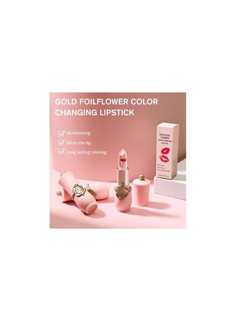 Mn 6 Peices Crystal Jelly Flower Lipstick - Image 2