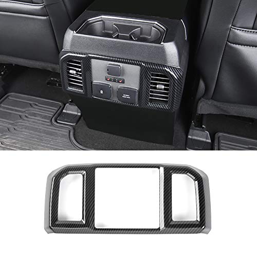 Keptrim for F-150 ABS Carbon Fiber Rear Air Conditioning Vent Outlet Panel Trim for 2016 2017 2018 2019 2020 Ford F150, 1pc - Image 1