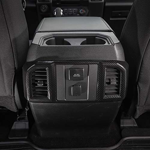 Keptrim for F-150 ABS Carbon Fiber Rear Air Conditioning Vent Outlet Panel Trim for 2016 2017 2018 2019 2020 Ford F150, 1pc - Image 3