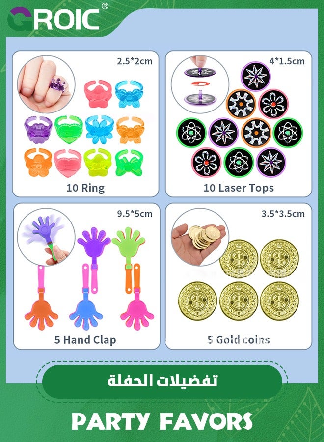 GROIC 120 قطعة من هدايا الحفلات، صندوق الكنز للفصول الدراسية، جوائز مكافأة بالجملة، حشوات أكياس الهدايا لجوائز الكرنفال وهدايا عيد الميلاد، حشوات بينياتا، هدايا عيد الميلاد في الهالوين، ألعاب حسية لمرضى التوحد - Image 5