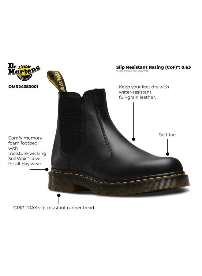 Dr Martens , Unisex 2976 Slip Resistant Service Boots, Black Industrial Full Grain, 8 Women/7 Men - Image 2
