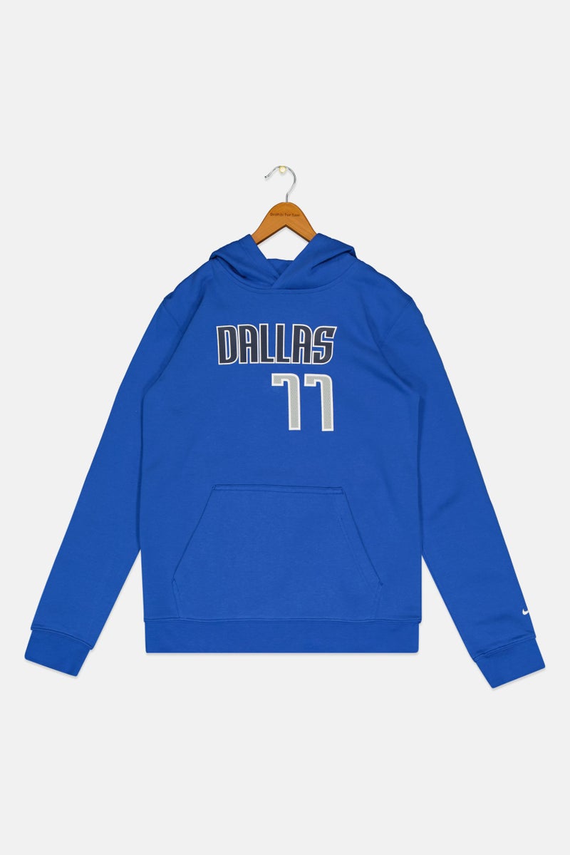 Nike Nike x NBA Kids Boy Dallas Mavericks Basketball Hoodie, Blue  - Image 1