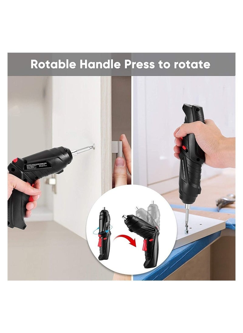 Y&D - Electric Screwdriver, 47 in 1 Rechargeable and Rotatable 3.5Nm Max Torque Cordless Screwdriver Set with Built-in LED, 3.6V, 1300mAh, Easy for Small Home Projects - Image 1