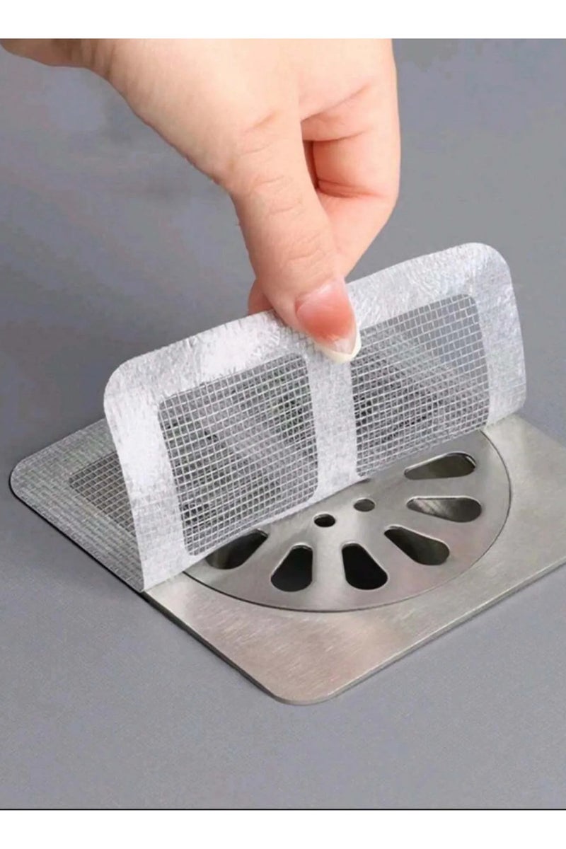 Farha 20 Pcs Disposable Drain Hair Catcher Stickers - Anti-Clogging Mesh Strainers - Image 1