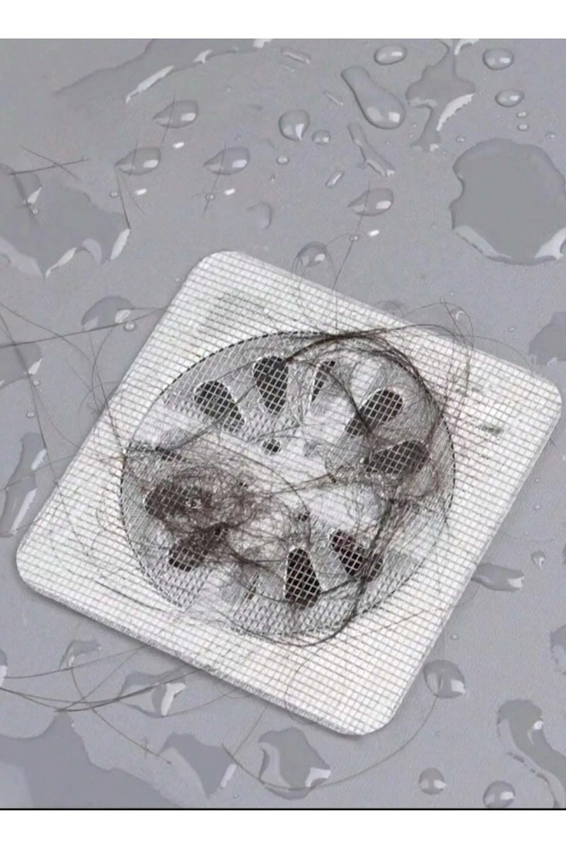 Farha 20 Pcs Disposable Drain Hair Catcher Stickers - Anti-Clogging Mesh Strainers - Image 2