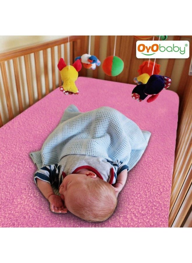 OYO BABY Waterproof Quick Dry Sheet For Baby; Bed Pad ; Baby Bed Protector Sheet For Toddler Children (Medium (100Cm X 70Cm) Pink)  - Image 3