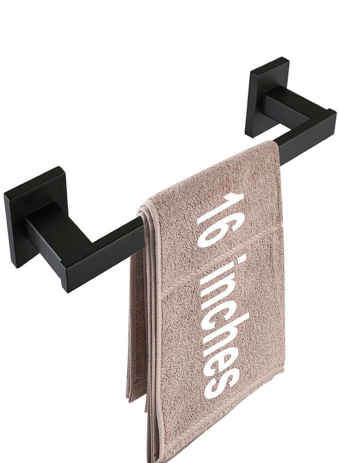 LANC Black Towel Bar for Bathroom Wall Mounted 16-Inche Matte Black Bath Towel Rack Stainless Steel Towel Rod for Cabinet Kitchen Towel Holder Towel Hanger Towel Rail, A9010MB-L4 - Image 1