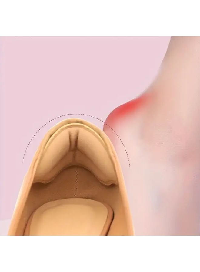 3 أزواج من وسادات الكعب ذاتية اللصق بلون البيج الفاتح، مضادة للانزلاق، واقية من البثور، مع حشوات مبطنة - Image 2