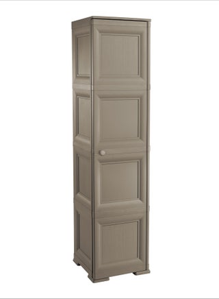 Tontarelli Storage Cabinet, Made in Italy, for Home, Office & Outdoor, Garage Organizer, Multipurpose Storage Cupboard with 1 door, 4 Compartments & 3 Shelves, 40L x 43W x 164H cm, Dark Brown - pzsku/ZE942BD1A44A423F16F9FZ/45/_/1695305678/6ca1f4f2-508e-4cd0-9000-4fec839e6471