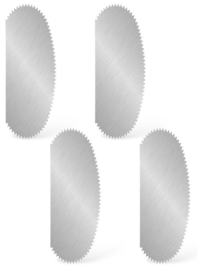 YQQYG 4 PCS Stainless Steel Pottery Ribs, Metal Scraper Ceramic Tools, Silver Pottery Tools, Serrated Scraper Ceramic Tools for Pottery Sculpture - Image 1