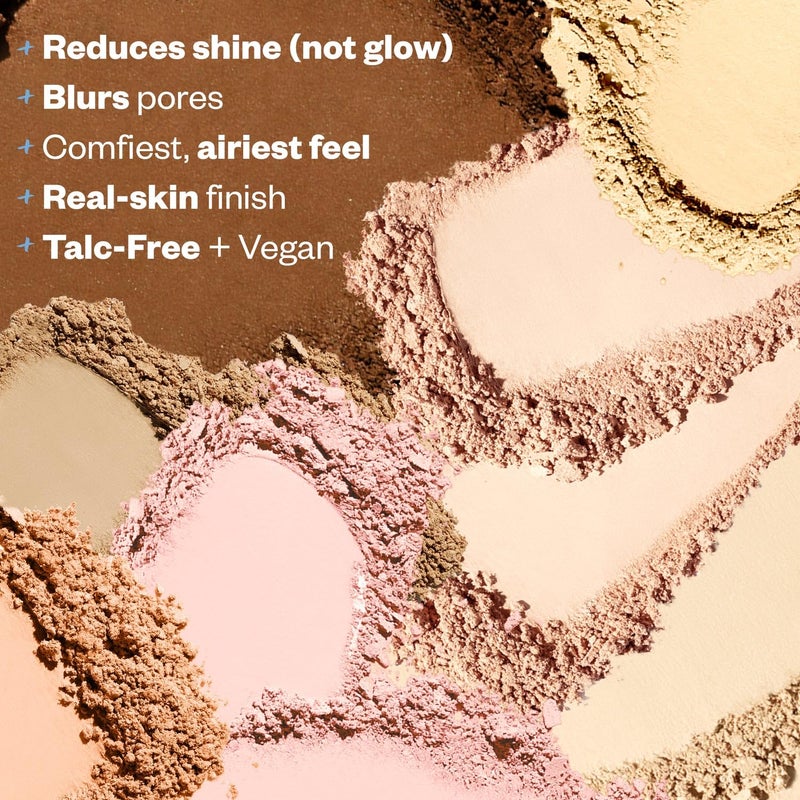 Kosas مجموعة كوساس كلاود لتثبيت الوجه - بودرة تثبيت ناعمة للتحكم في اللمعان، لمسة ناعمة، تغطية شفافة خفيفة، مكياج نهائي، محمولة وطويلة الأمد، بودرة مخبوزة مضغوطة فضفاضة - بريزي (شفافة فاتحة) - Image 4