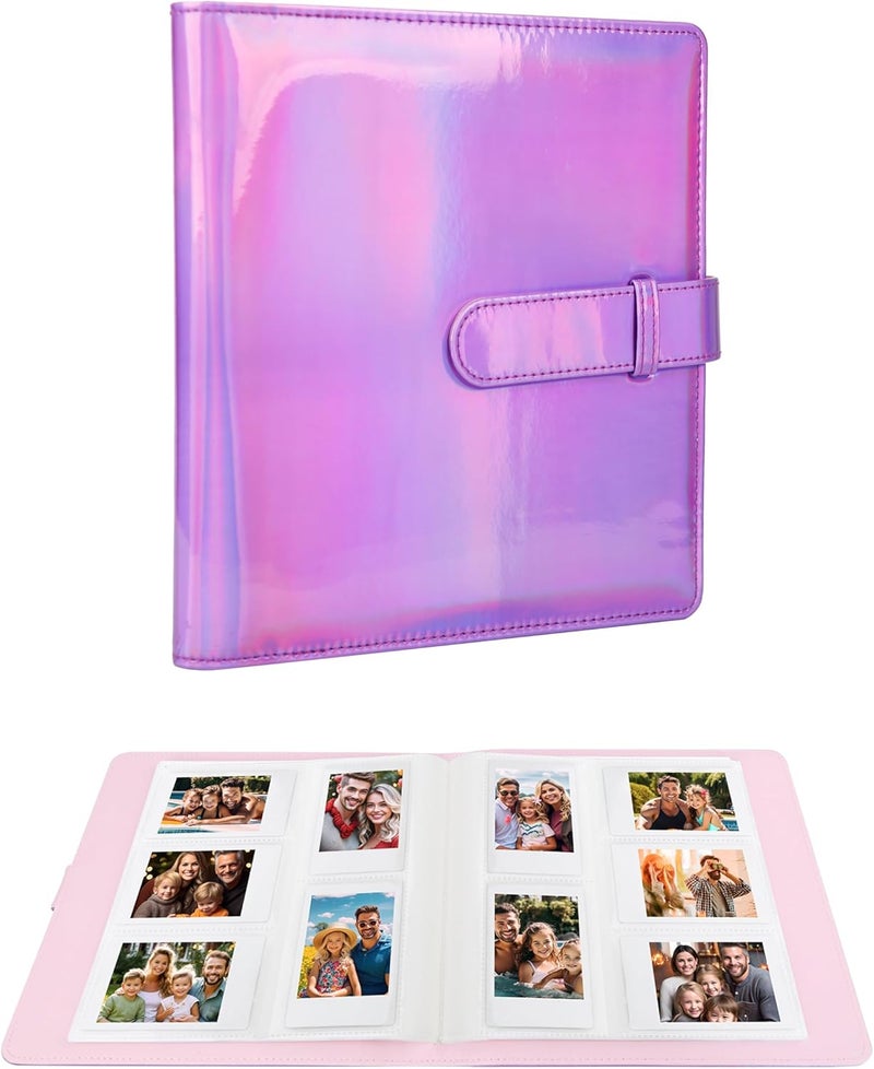 Ruibytree 360 Pockets Mini Photo Album for Fujifilm Instax Mini 12 11 9 40 99 90 8 7 Evo LiPlay,Compatible with Polaroid Snap/PIC-300/Z2300 Cameras & Zip Instant Printer, Kodak 2X3 Film (Magic purple) - Image 1