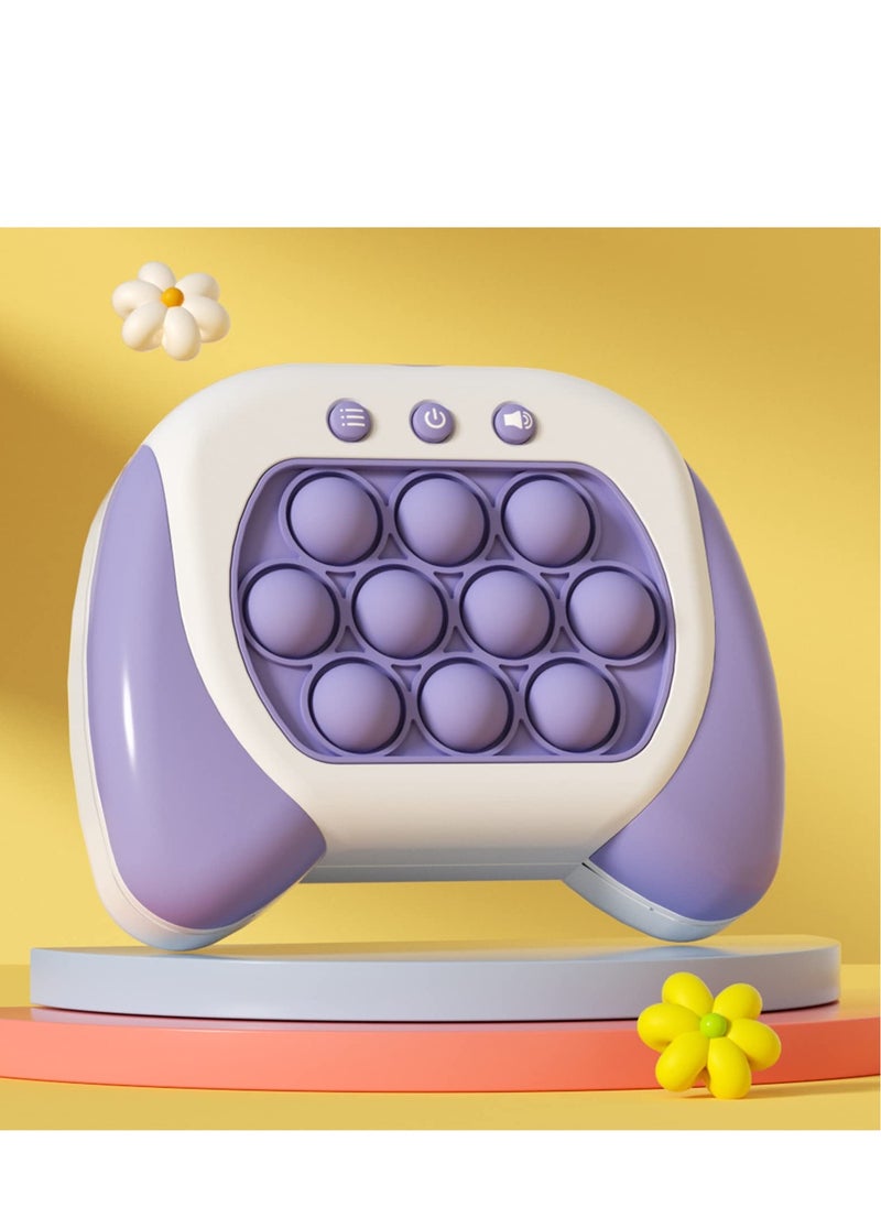 MIXDE Quick Push Pop Light Up Games - Sensory Fidget Toys for Kids and Adults, Squeeze Poppet Sensory Push Pop Bubble Toy - Fidgets Handheld Games.Perfect Gift for Boys and Girls Ages 6-12"(Purple)  - Image 1