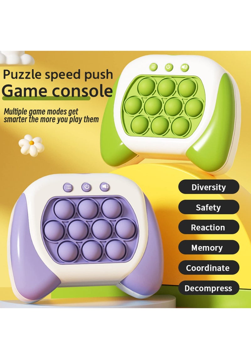 MIXDE Quick Push Pop Light Up Games - Sensory Fidget Toys for Kids and Adults, Squeeze Poppet Sensory Push Pop Bubble Toy - Fidgets Handheld Games.Perfect Gift for Boys and Girls Ages 6-12"(Purple)  - Image 2