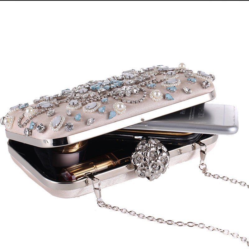 Dinner Clutch Beaded Beaded Women'S Bag Satin General Bag Fashion Celebrity Party Bag 7417-18 - Image 5