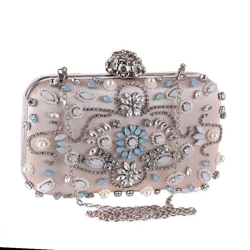 Dinner Clutch Beaded Beaded Women'S Bag Satin General Bag Fashion Celebrity Party Bag 7417-18 - Image 3