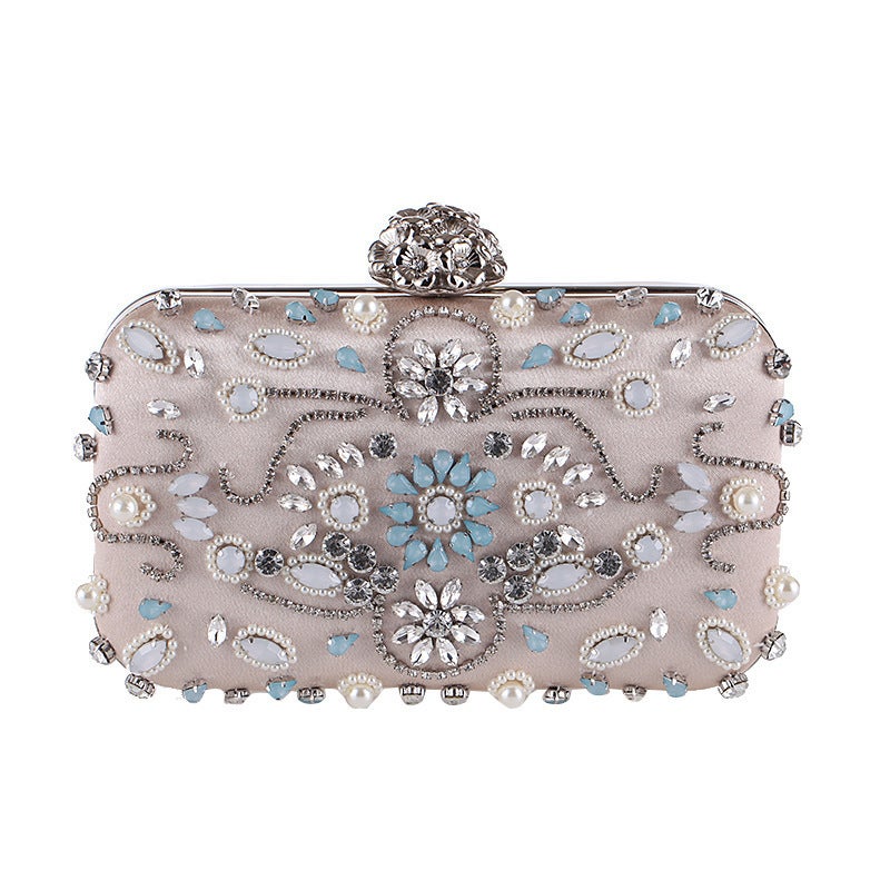 Dinner Clutch Beaded Beaded Women'S Bag Satin General Bag Fashion Celebrity Party Bag 7417-18 - Image 1
