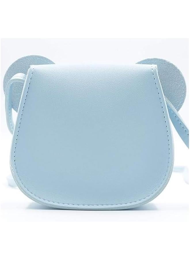 HOOKOR Little Girls Toddlers Mini Crossbody Shoulder Bag Coin Purse with Cute Mouse Ear Bowknot (Blue) - Image 5