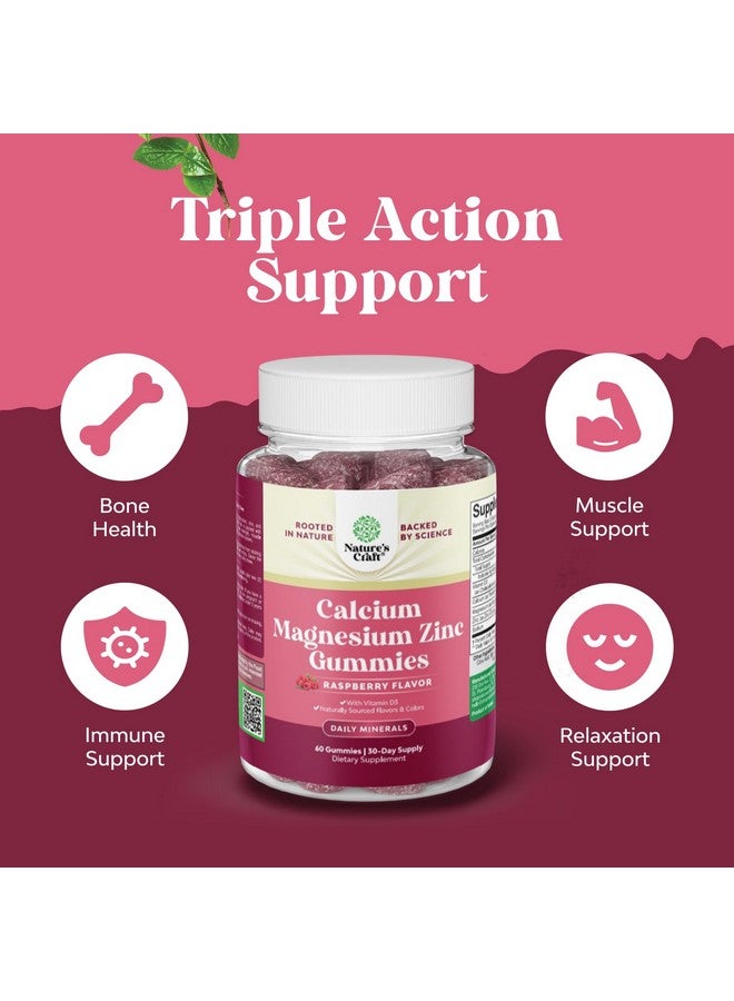 Natures Craft جواهر الكالسيوم والمغنيسيوم والزنك - مكملات المغنيسيوم والزنك والكالسيوم مع فيتامين د3 لصحة الأسنان والعظام - معتمد كوشير خالي من الكائنات المعدلة وراثيًا وخالي من الجيلاتين وصديق للنباتيين (إمداد لمدة 3 أشهر) - Image 4