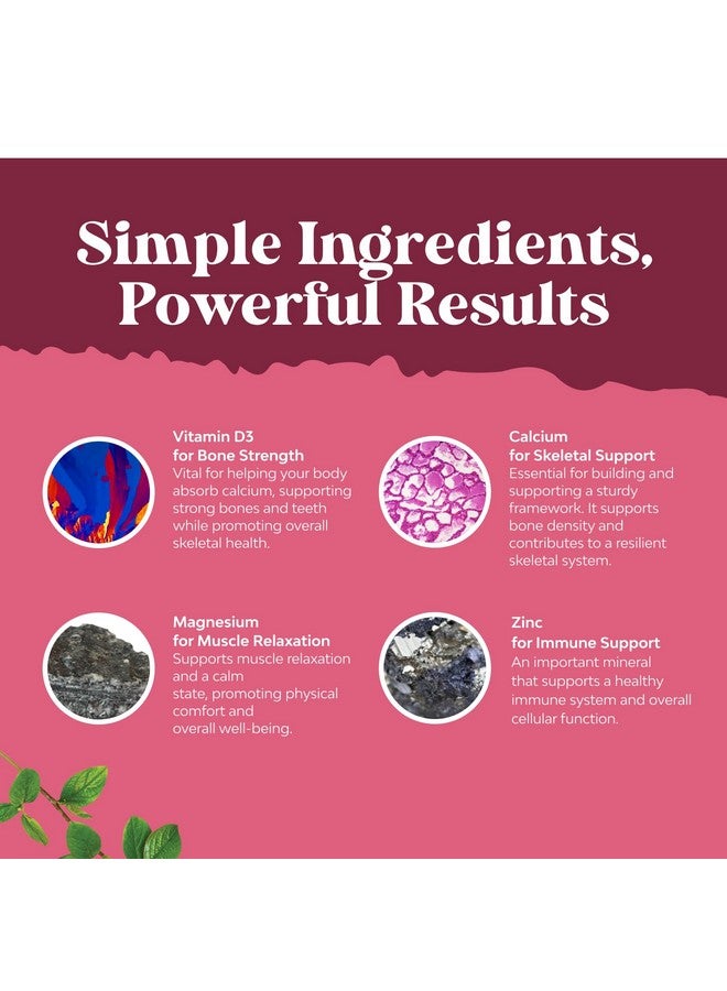 Natures Craft جواهر الكالسيوم والمغنيسيوم والزنك - مكملات المغنيسيوم والزنك والكالسيوم مع فيتامين د3 لصحة الأسنان والعظام - معتمد كوشير خالي من الكائنات المعدلة وراثيًا وخالي من الجيلاتين وصديق للنباتيين (إمداد لمدة 3 أشهر) - Image 5