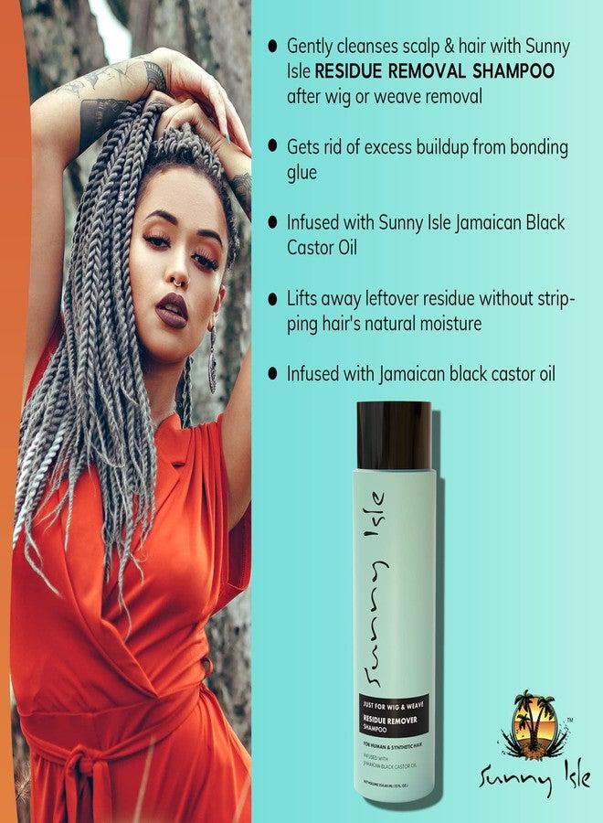Sunny Isle Just for Wig, Weave, Braid, & Extensions Residue Remover Shampoo 12oz | For Synthetic & Natural Hair | Aloe Vera, Tea Tree, Borago Seed & Jamaican Black Castor Oils | Sulfate Free - Image 2