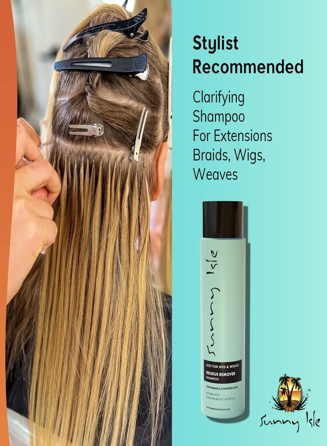 Sunny Isle Just for Wig, Weave, Braid, & Extensions Residue Remover Shampoo 12oz | For Synthetic & Natural Hair | Aloe Vera, Tea Tree, Borago Seed & Jamaican Black Castor Oils | Sulfate Free - Image 3